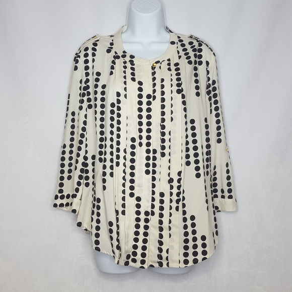 a.n.a Tops - a.n.a. Polka-dotted blouse size M
